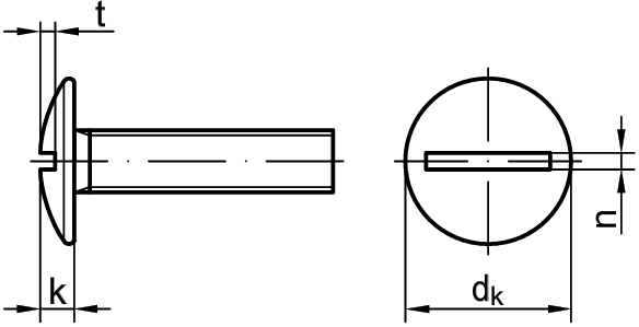 Mushroom Head<br>Slot<br>NFE 27‑128